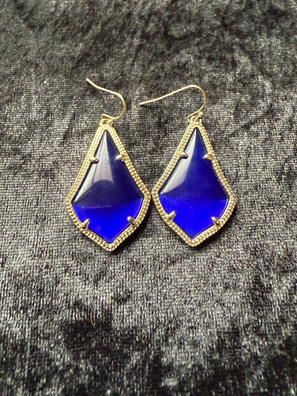 Kendra Scott Alexandria Cobalt Blue Drop Earrings